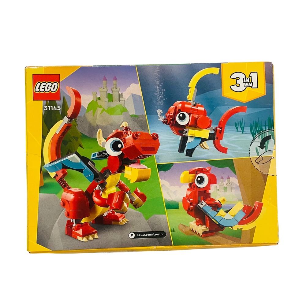 LEGO Creator 3 in 1 Red Dragon 31145 Phoenix Fish 149 Pieces 2024 Sealed